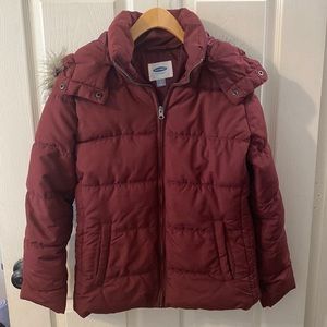 Old Navy Bubble Coat with Removable Hood